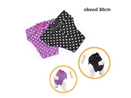 Fialové háracie nohavičky Camon Dots pre fenky obvod 30cm