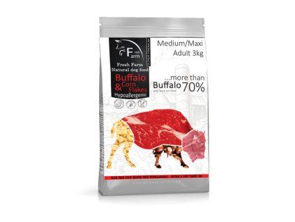 Fresh Farm Adult Medium&Maxi Intolerance - Buffalo & Cornflakes 3kg