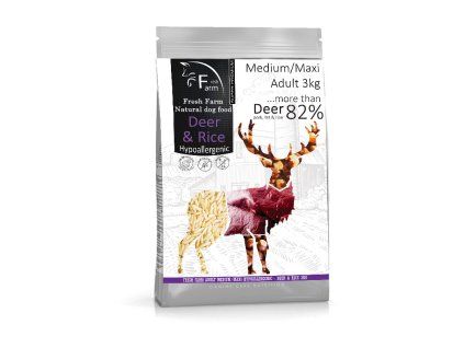 Fresh Farm Adult Medium&Maxi Intolerance - Deer & Rice 3kg