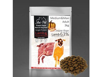 Fresh Farm Adult Medium&Maxi Single Protein GF - Lamb & Sweet Potatoes 3kg