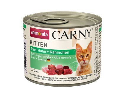 Animonda Carny Mačiatko - Hovädzie, kura a králik 200g