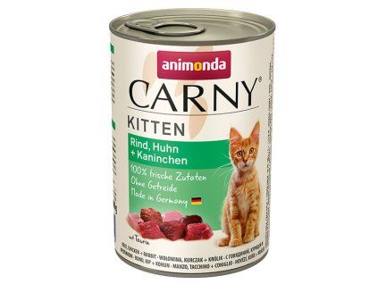 Animonda Carny Mačiatko - Hovädzie, kura a králik 400g