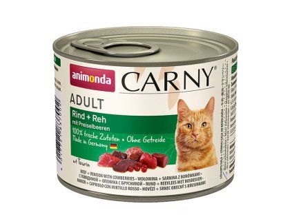 Animonda Carny Adult - Hovädzie, srnec a brusnice 200g