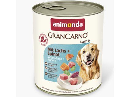 Gran Carno Adult Losos so špenátom 800g