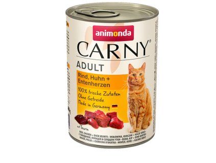 Animonda Carny Adult - Hovädzie, kura a kačacie srdcia 400g