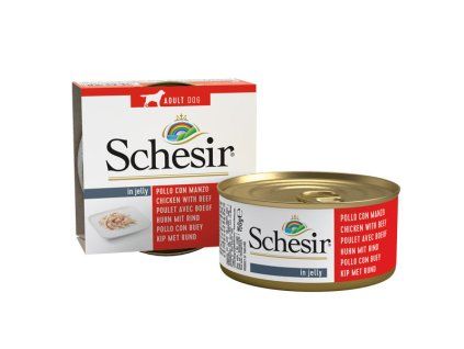 Schesir Dog Adult - Hovädzie a kuracie 150g