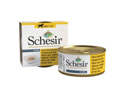 Schesir Dog Adult - Kuracie so šunkou 150g