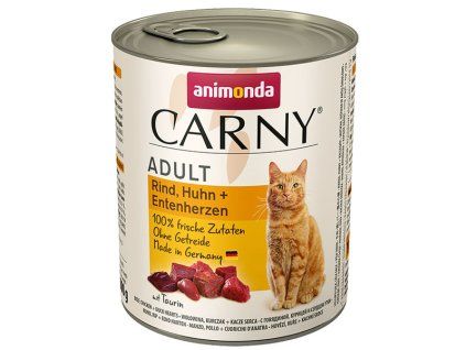 Animonda Carny Adult - Hovädzie, kura a kačacie srdcia 800g
