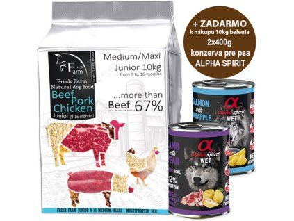 Fresh Farm Junior 9-16 Medium&Maxi - Multiprotein 10kg