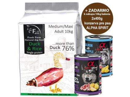 Fresh Farm Adult Medium&Maxi Single Protein - Duck & Rice 10kg