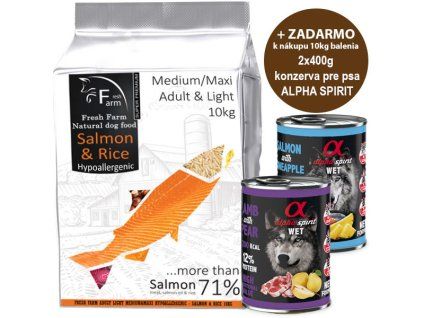 Fresh Farm Adult Medium/Maxi Light - Salmon & Rice 10kg