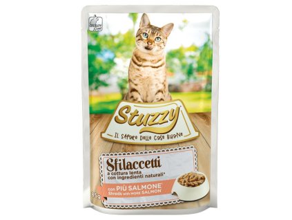 Stuzzy Cat Shreds - Trhané mäso z lososa 85g