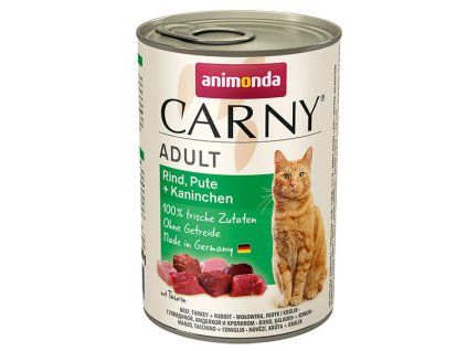 Animonda Carny Adult - Hovädzie, morka a králik 400g
