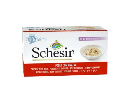 Schesir Multipack Kuracie a kacica vo vývare 6x50g