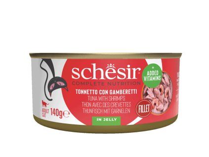 Schesir C&B konzerva Tuniak a krevety v želé 140g