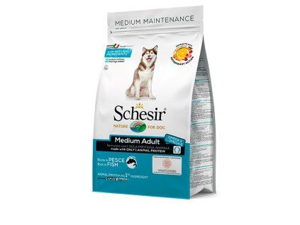 Schesir Dog Medium Adult - Tuniak a sleď s ryžou 3kg