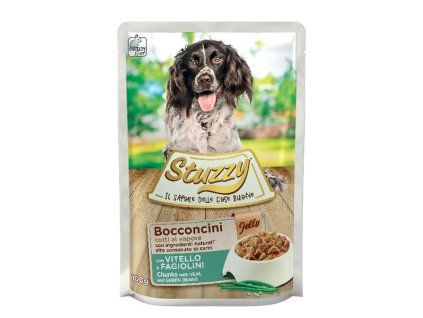 Stuzzy Dog Chunks - Teľacie s fazuľkami v želé 100g