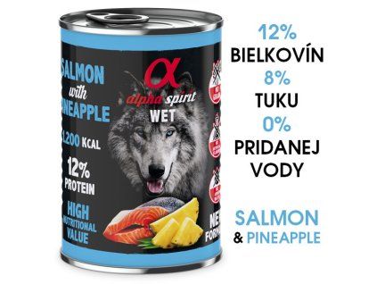 Alpha Spirit Dog Wet - Salmon & Pineapple 400g