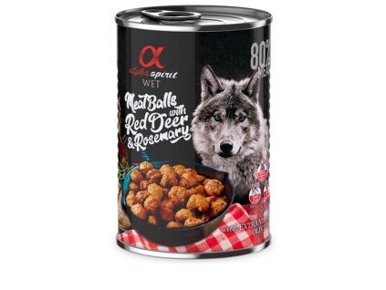 Alpha Spirit Meatballs - Jeleň s rozmarínom 400g