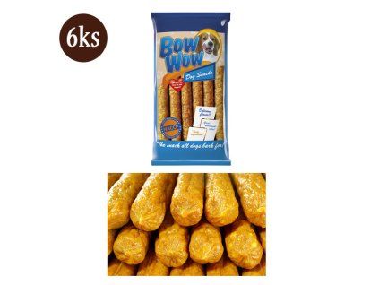 Bow Wow XS Klobása pre psa - hovädzí kolagén, pečeň a juka 6ks (30cm)