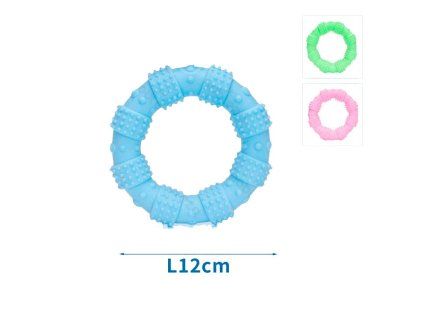Gumený kruh s masážou ďasien pre psa Nobleza - 12cm