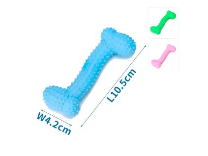 Gumená kosť s masážou ďasien pre psa Nobleza - 10,5cm