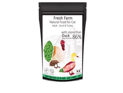 Fresh Farm No Grain Adult Cat - Kačica a morka 550g