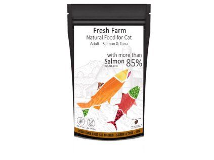 Fresh Farm No Grain Adult Cat - Losos a tuniak 550g