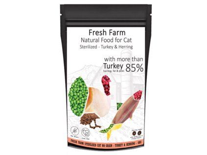 Fresh Farm No Grain Sterilized Cat - Morka a sleď 6kg