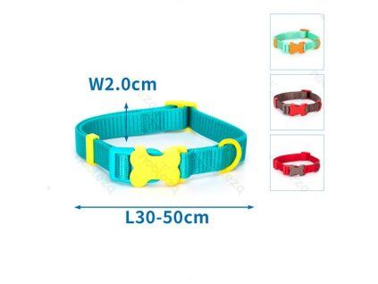 Obojok Nobleza s kostičkou M (š.2,0cm x d.30-50cm)
