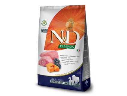 N&D Pumpkin Adult Medium/Maxi - Lamb & Blueberry 12kg