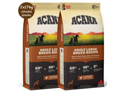 Acana Heritage Adult Large Breed Recipe 2x17kg