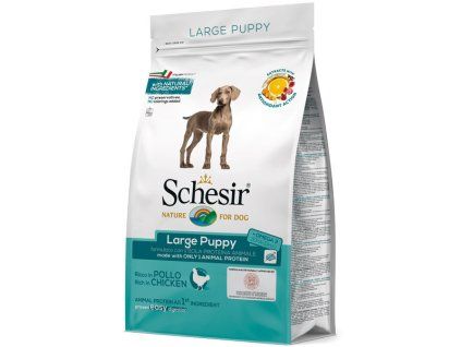 Schesir Dog Large Puppy - Kuracie s ryžou 12kg