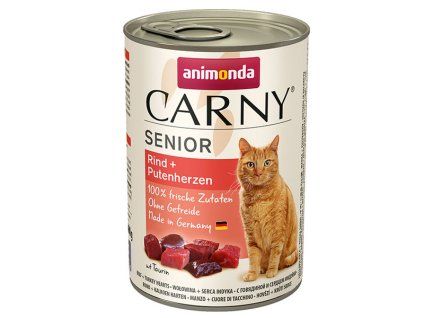 Animonda Carny Senior - Hovädzie + morčacie srdcia 400g