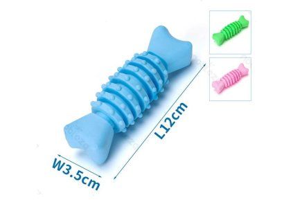 Gumená kosť s masážou ďasien pre psa Nobleza - 12cm
