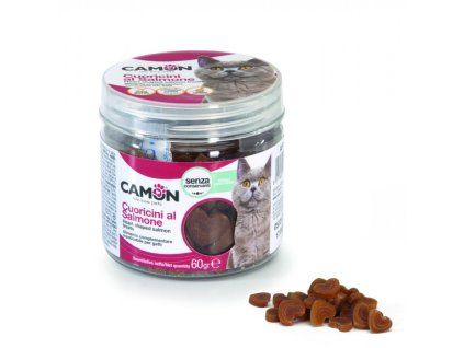 Camon Treats & Snacks Cat - Lososové srdiečka 60g