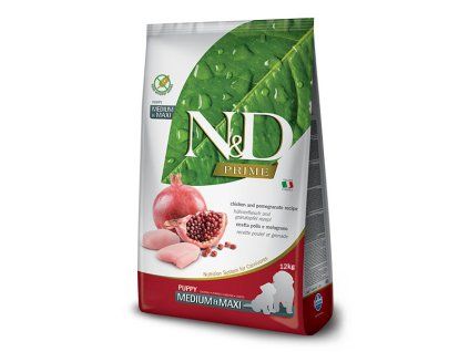Farmina N&D Dog Prime Puppy Medium & Maxi Chicken & Pomegranate 12kg