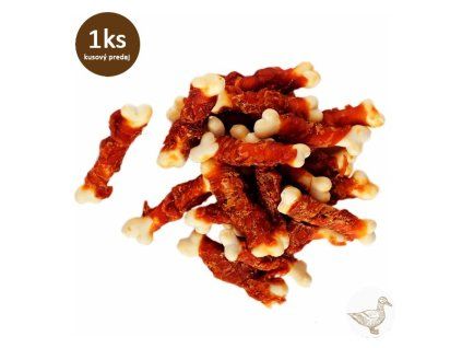Vápniková kosť obalená kačacím mäsom Fresh Farm - 1ks