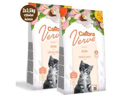Calibra Cat Verve GF Mačiatko Chicken&Turkey 2x3,5kg