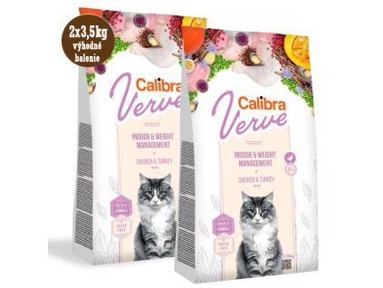 Calibra Cat Verve GF Indoor&Weight Chicken 2x3,5kg