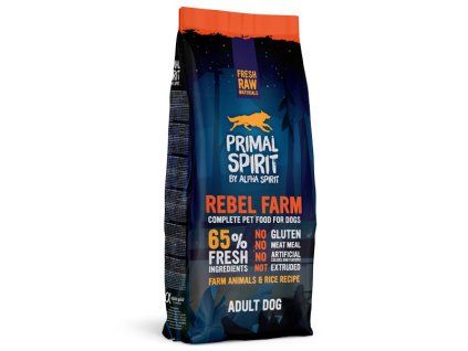 Primal Spirit Dog 65% Rebel Farm 12kg