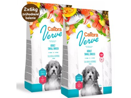 Calibra Dog Verve GF Adult Small Salmon&Herring 2x6kg