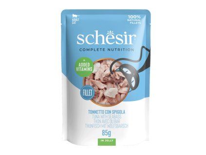 Schesir CB Wet Tuniak a morsky vlk v želé kapsicka 85g