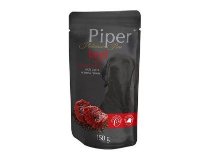 Piper Dog Platinum Pure - Hovädzie a hnedá ryža 150g