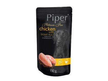 Piper Dog Platinum Pure - Kuracie a hnedá ryža 150g