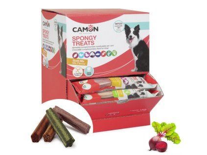 Camon Dental Dog Spongy Treats Tyčinka - bataty, kura a červená repa 28g