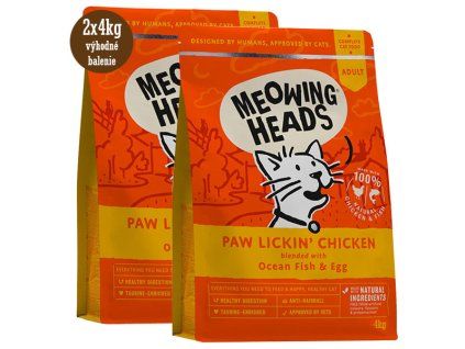 MEOWING HEADS Paw Lickin´ Chicken 2x4kg