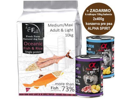Fresh Farm Adult&Light Medium/Maxi Single Protein - Oceanic Fish 10kg