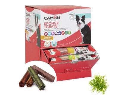 Camon Dental Dog Spongy Treats Tyčinka - bataty, kura, makrela a morská riasa 28g