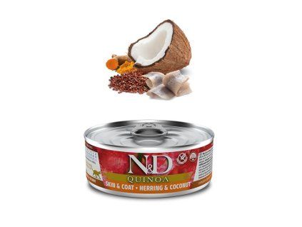 Farmina N&D cat QUINOA Herring & Coconut 80g